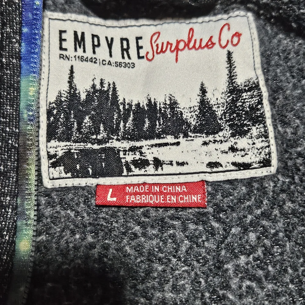 Empyre Black and‎ Blue Zip-Up Hoodie